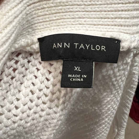 Ann Taylor Mesh Stitch Open Front Cardigan - Picture 4 of 5